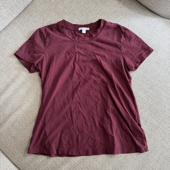 James Perse Tops - James Perse Burgundy T Shirt- 100% Cotton